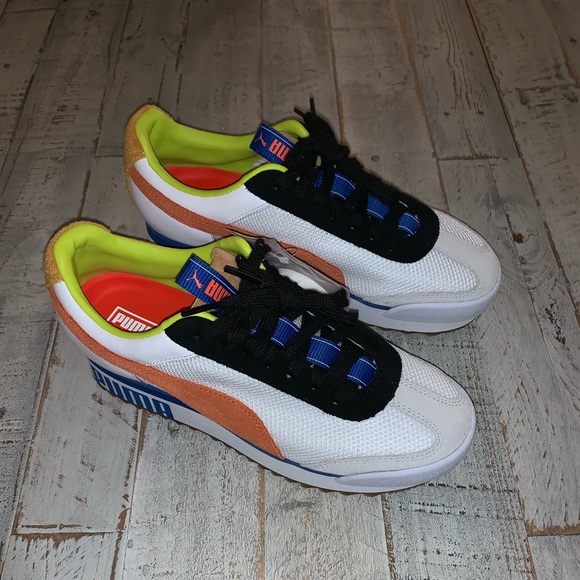 🔥PUMA ROMA🔥 AMOR WMN SNKRS -White/Mandarin 🔥 - Picture 3 of 8